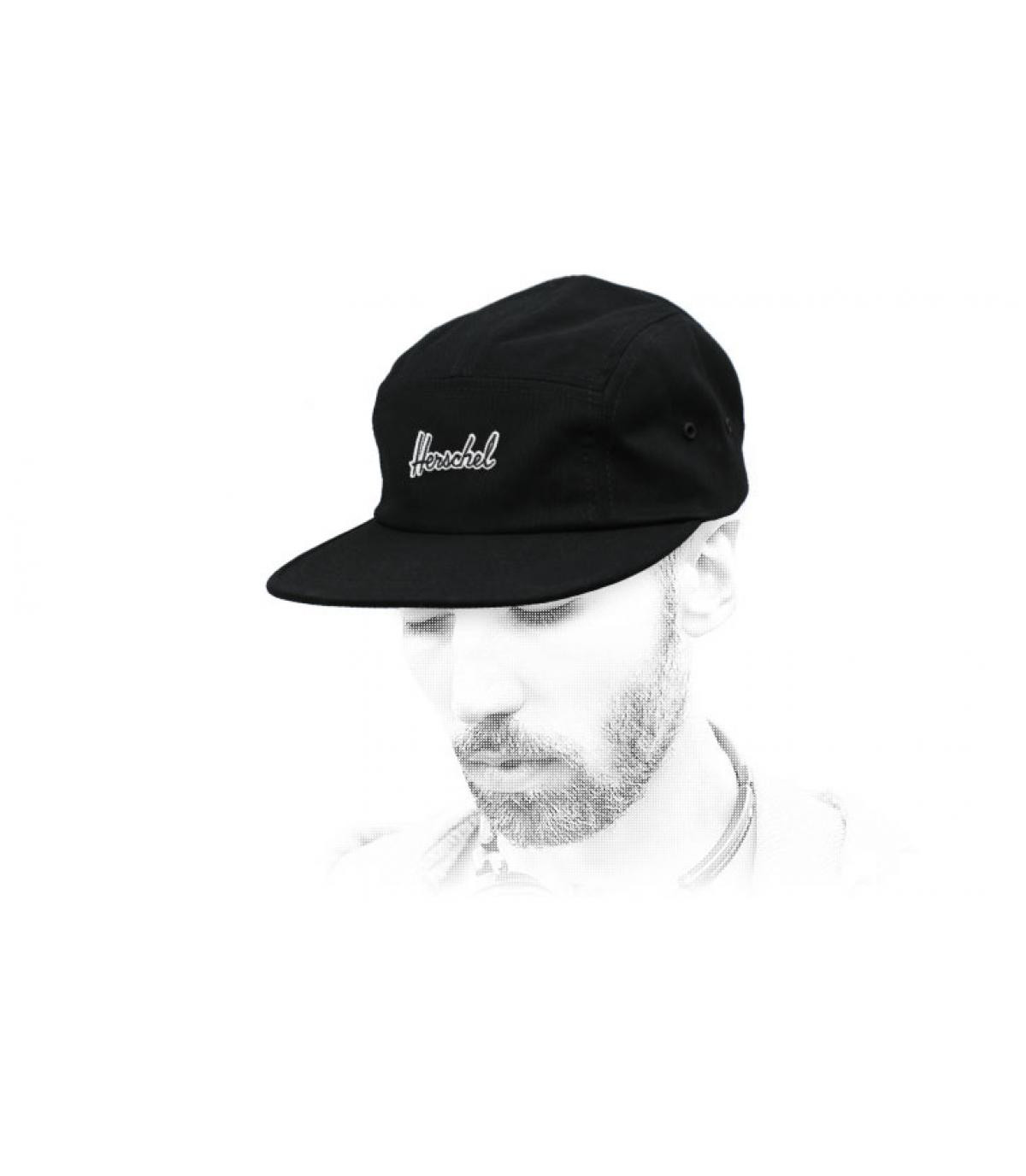 casquette 5 panel noir Herschel Glendale Embroidery black